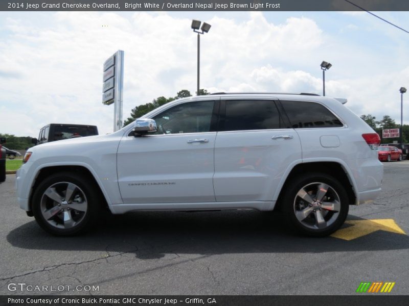 Bright White / Overland Nepal Jeep Brown Light Frost 2014 Jeep Grand Cherokee Overland