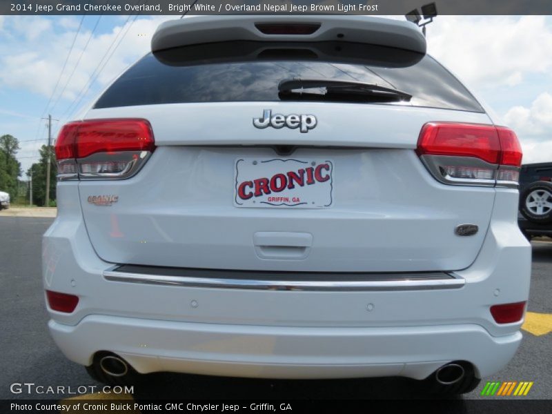 Bright White / Overland Nepal Jeep Brown Light Frost 2014 Jeep Grand Cherokee Overland
