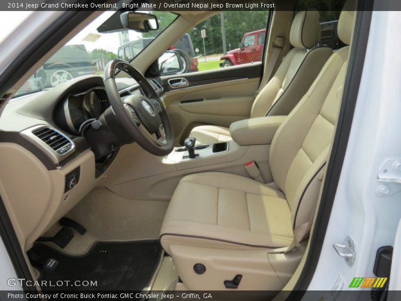 Front Seat of 2014 Grand Cherokee Overland