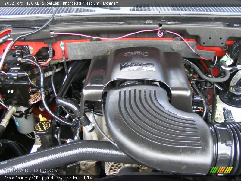 Bright Red / Medium Parchment 2002 Ford F150 XLT SuperCab