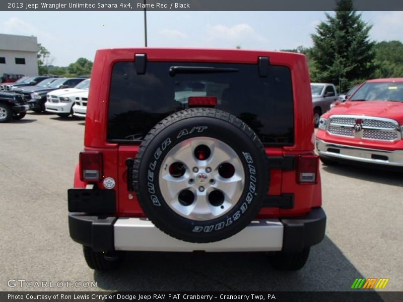 Flame Red / Black 2013 Jeep Wrangler Unlimited Sahara 4x4