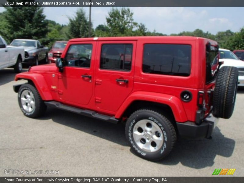Flame Red / Black 2013 Jeep Wrangler Unlimited Sahara 4x4