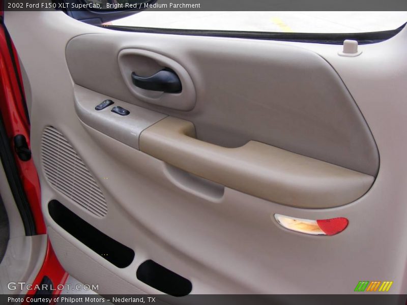 Bright Red / Medium Parchment 2002 Ford F150 XLT SuperCab