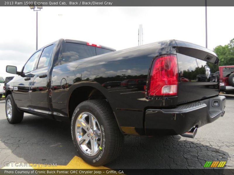 Black / Black/Diesel Gray 2013 Ram 1500 Express Quad Cab