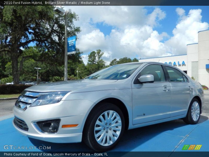Brilliant Silver Metallic / Medium Light Stone 2010 Ford Fusion Hybrid