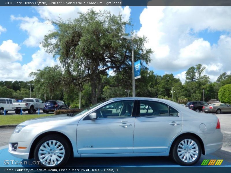 Brilliant Silver Metallic / Medium Light Stone 2010 Ford Fusion Hybrid