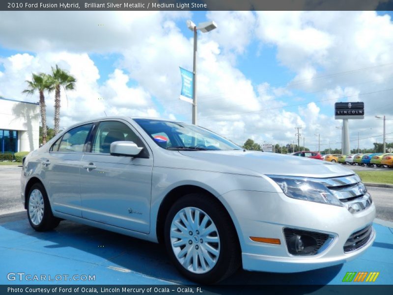 Brilliant Silver Metallic / Medium Light Stone 2010 Ford Fusion Hybrid