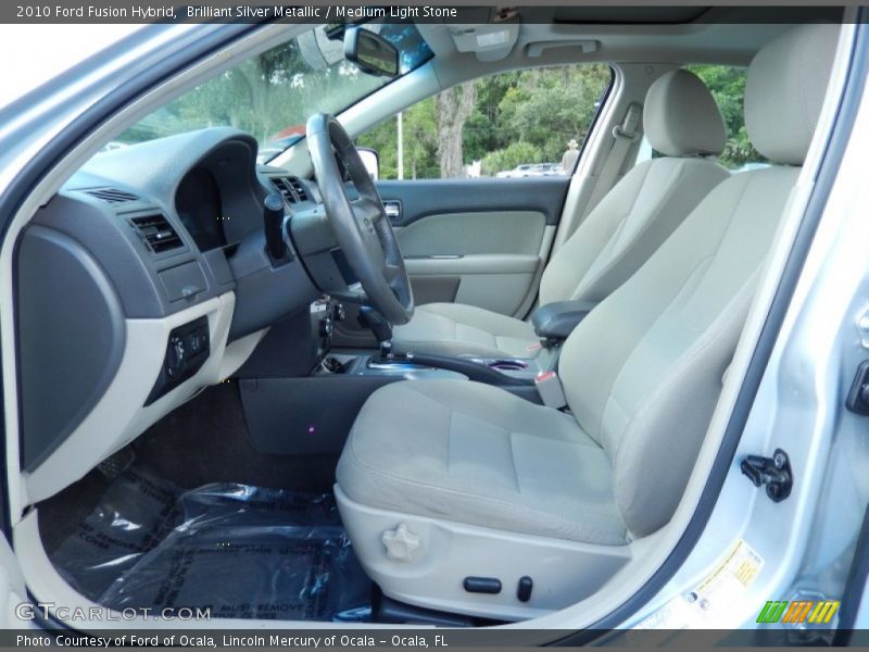 Brilliant Silver Metallic / Medium Light Stone 2010 Ford Fusion Hybrid