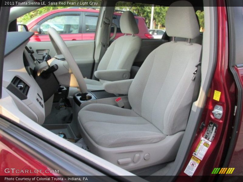 Front Seat of 2011 Sienna LE