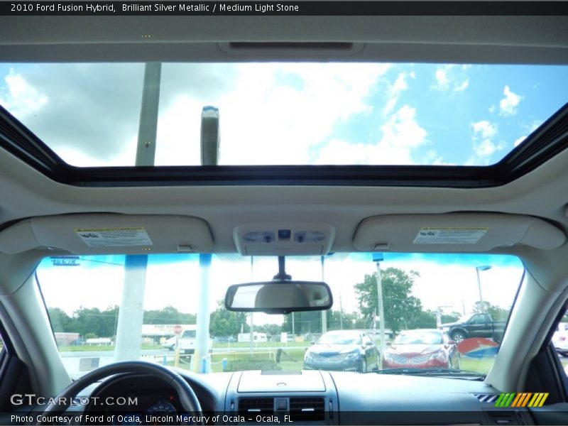Brilliant Silver Metallic / Medium Light Stone 2010 Ford Fusion Hybrid