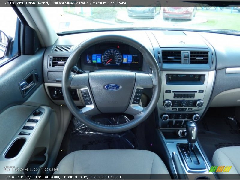 Brilliant Silver Metallic / Medium Light Stone 2010 Ford Fusion Hybrid