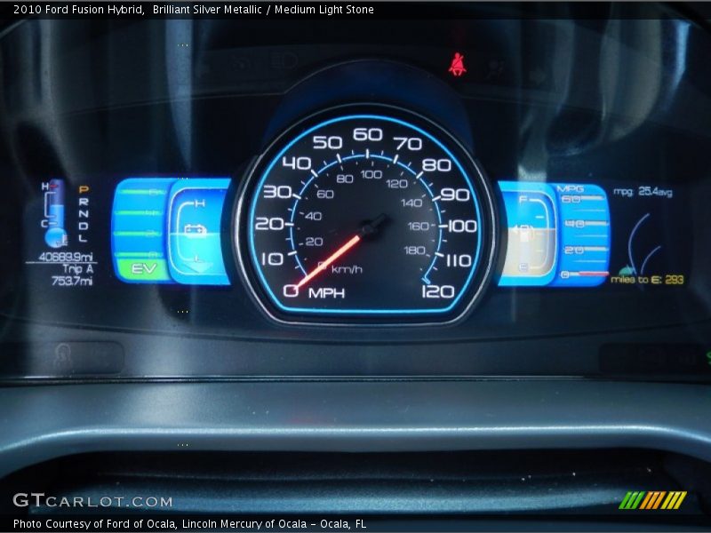 Brilliant Silver Metallic / Medium Light Stone 2010 Ford Fusion Hybrid
