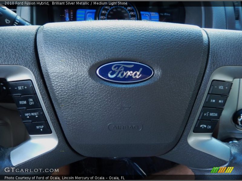 Brilliant Silver Metallic / Medium Light Stone 2010 Ford Fusion Hybrid