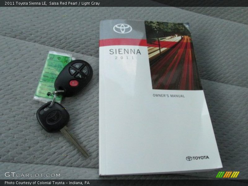 Salsa Red Pearl / Light Gray 2011 Toyota Sienna LE