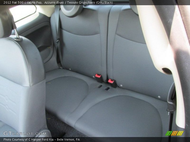 Rear Seat of 2012 500 c cabrio Pop