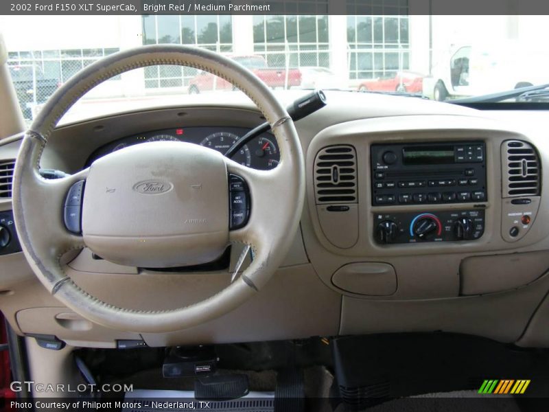 Bright Red / Medium Parchment 2002 Ford F150 XLT SuperCab