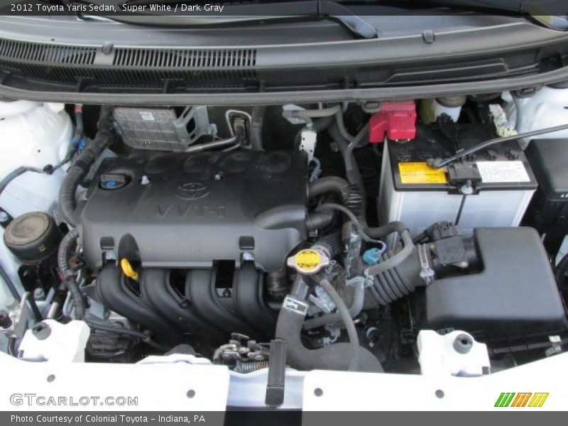 Super White / Dark Gray 2012 Toyota Yaris Sedan