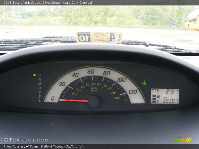 Silver Streak Mica / Dark Charcoal 2008 Toyota Yaris Sedan