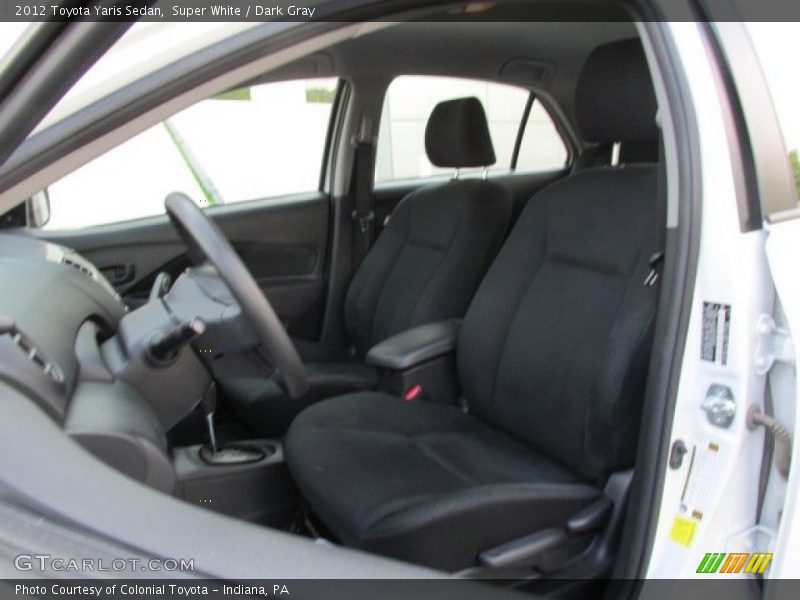 Super White / Dark Gray 2012 Toyota Yaris Sedan