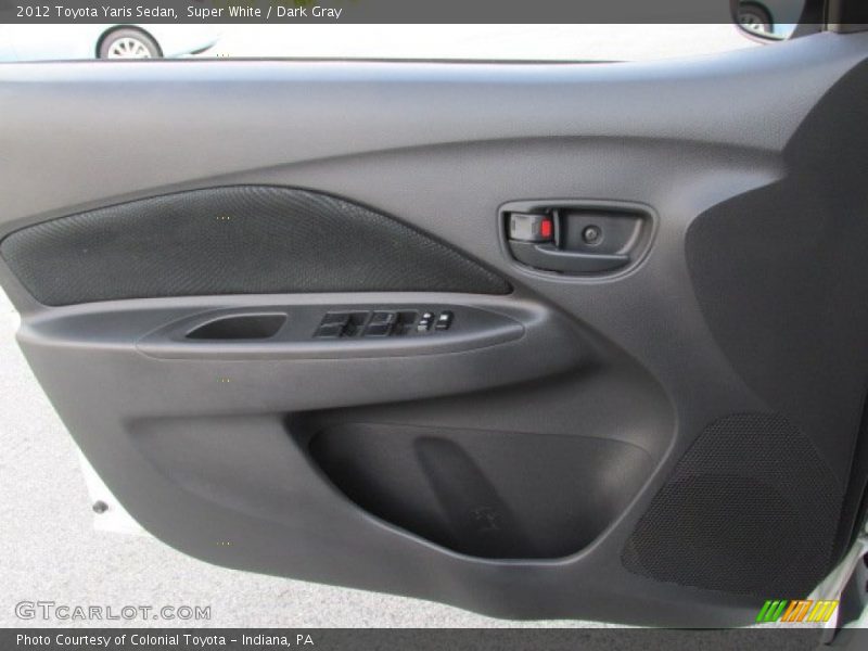 Super White / Dark Gray 2012 Toyota Yaris Sedan