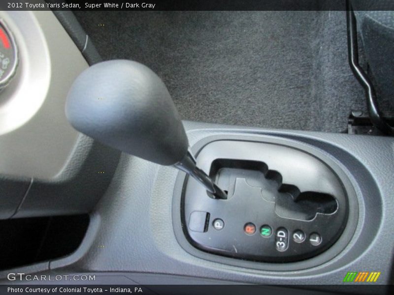 Super White / Dark Gray 2012 Toyota Yaris Sedan