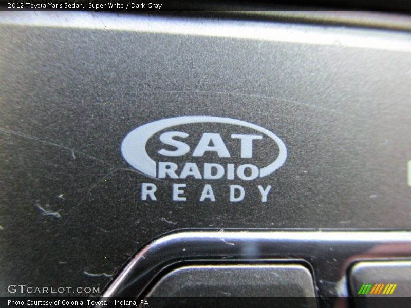 Super White / Dark Gray 2012 Toyota Yaris Sedan