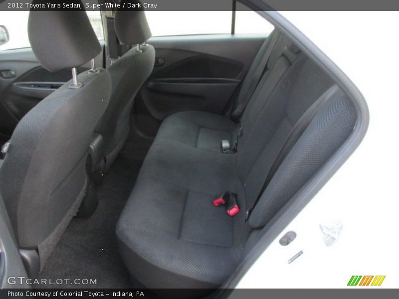 Super White / Dark Gray 2012 Toyota Yaris Sedan