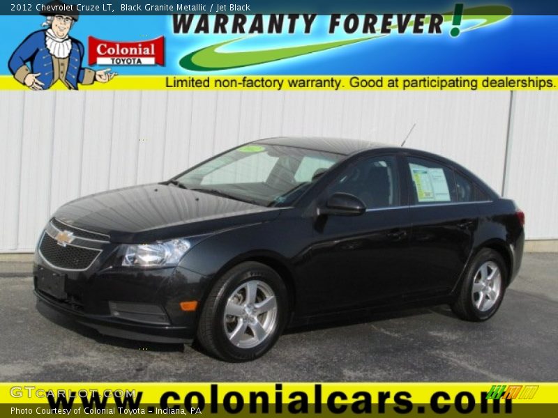 Black Granite Metallic / Jet Black 2012 Chevrolet Cruze LT