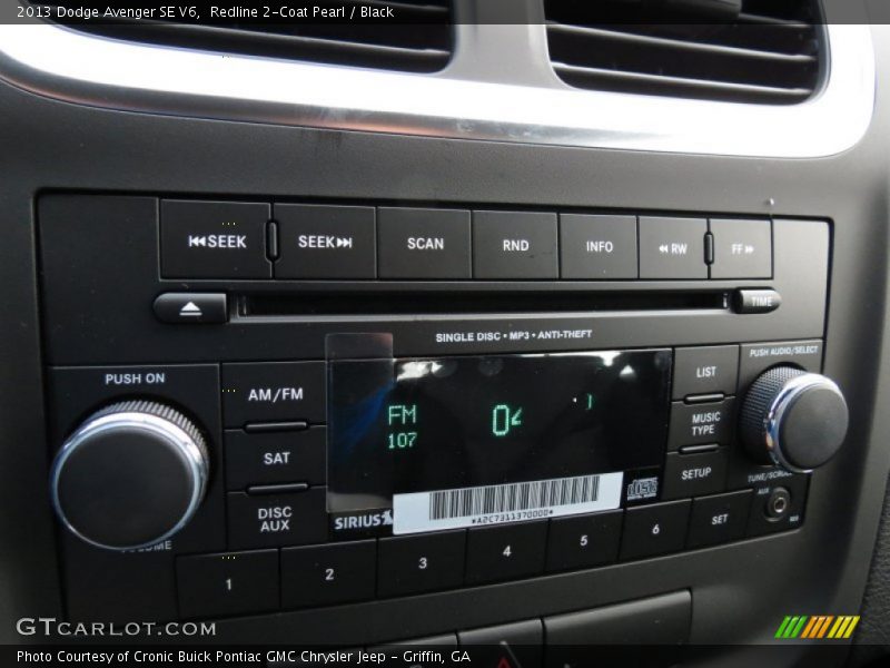 Redline 2-Coat Pearl / Black 2013 Dodge Avenger SE V6