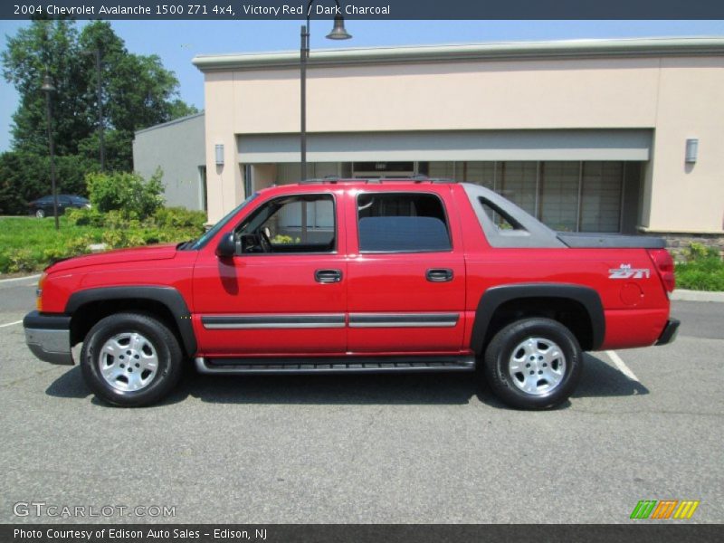 Victory Red / Dark Charcoal 2004 Chevrolet Avalanche 1500 Z71 4x4