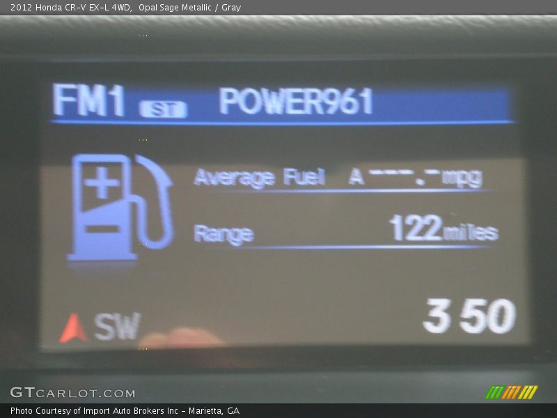Opal Sage Metallic / Gray 2012 Honda CR-V EX-L 4WD
