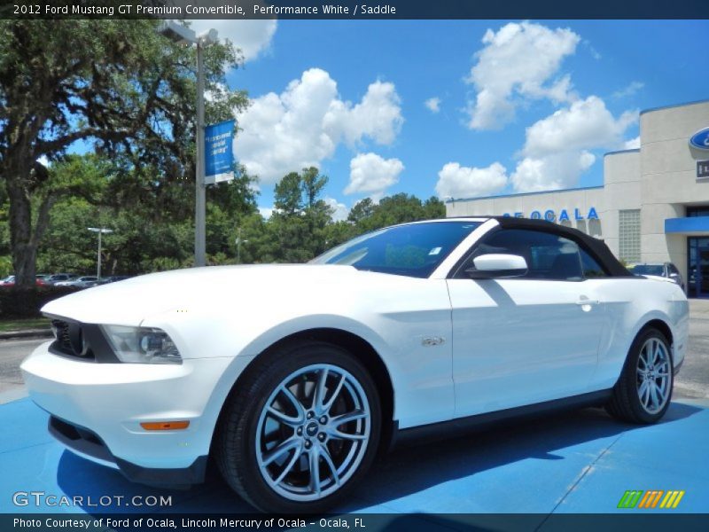 Performance White / Saddle 2012 Ford Mustang GT Premium Convertible