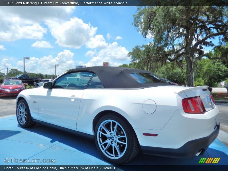 Performance White / Saddle 2012 Ford Mustang GT Premium Convertible