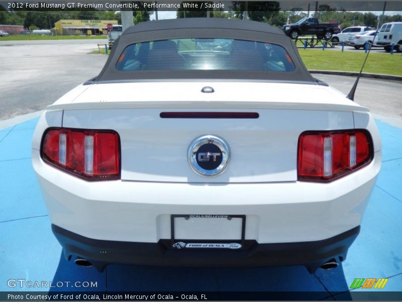 Performance White / Saddle 2012 Ford Mustang GT Premium Convertible