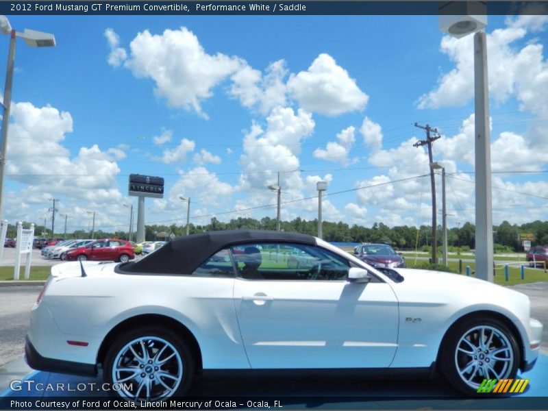 Performance White / Saddle 2012 Ford Mustang GT Premium Convertible