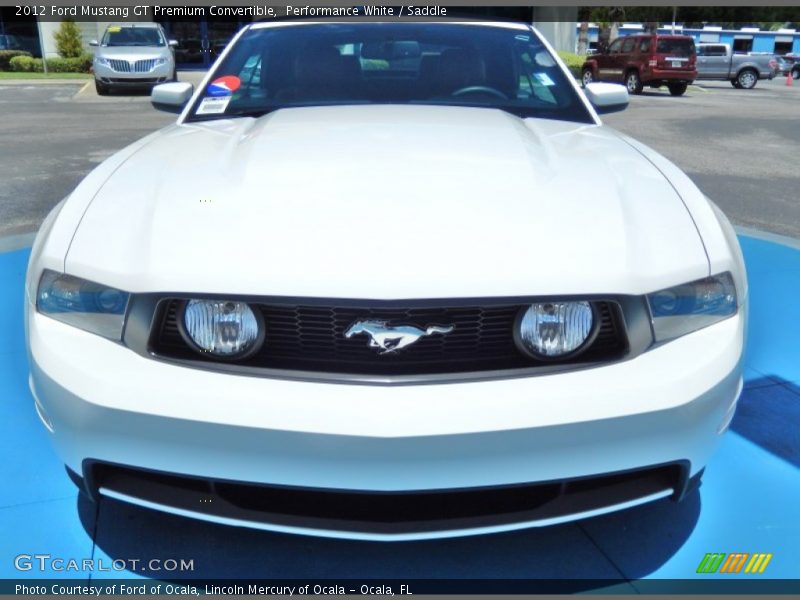 Performance White / Saddle 2012 Ford Mustang GT Premium Convertible