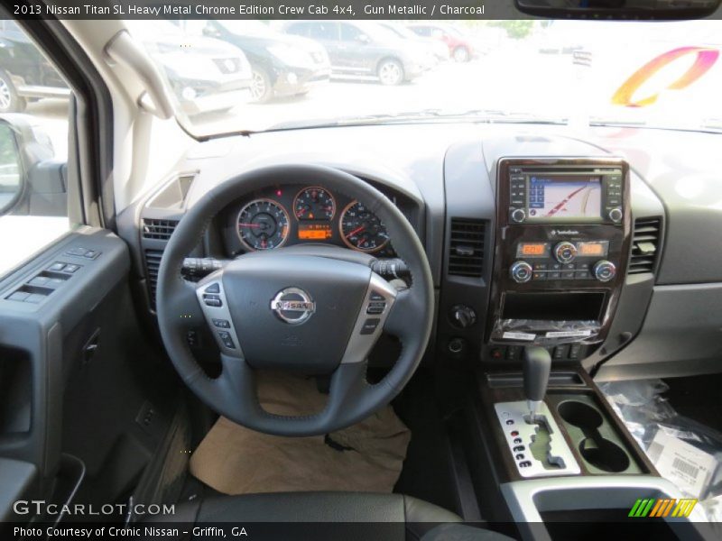 Gun Metallic / Charcoal 2013 Nissan Titan SL Heavy Metal Chrome Edition Crew Cab 4x4