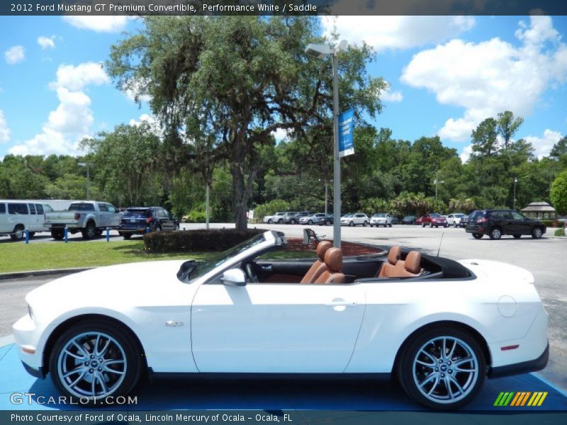 Performance White / Saddle 2012 Ford Mustang GT Premium Convertible