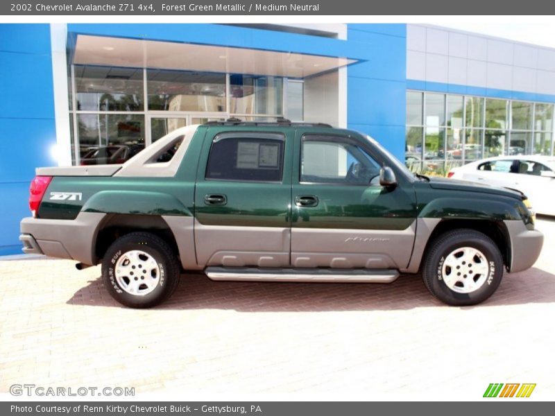 Forest Green Metallic / Medium Neutral 2002 Chevrolet Avalanche Z71 4x4