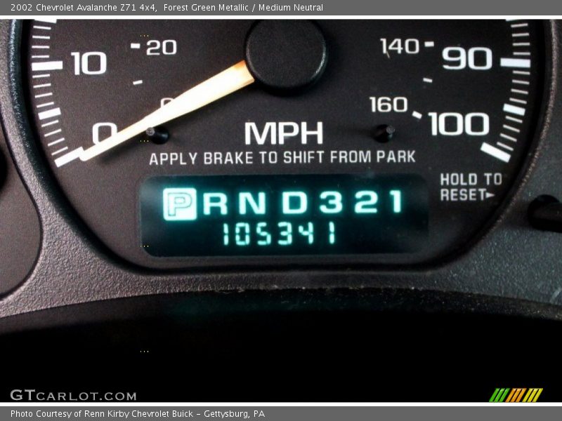 Forest Green Metallic / Medium Neutral 2002 Chevrolet Avalanche Z71 4x4