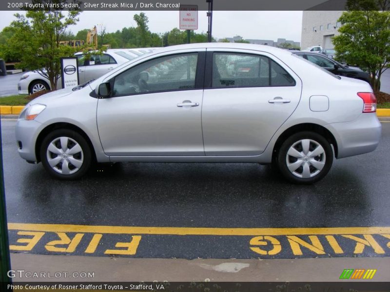 Silver Streak Mica / Dark Charcoal 2008 Toyota Yaris Sedan