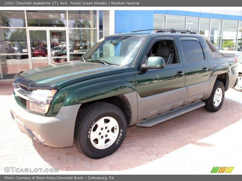Forest Green Metallic / Medium Neutral 2002 Chevrolet Avalanche Z71 4x4