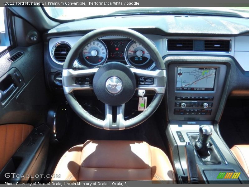 Performance White / Saddle 2012 Ford Mustang GT Premium Convertible
