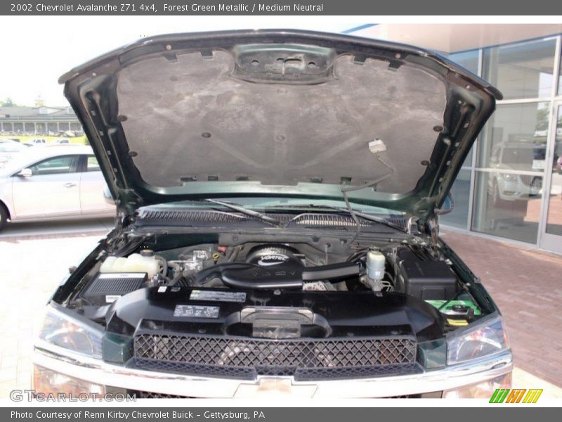 Forest Green Metallic / Medium Neutral 2002 Chevrolet Avalanche Z71 4x4