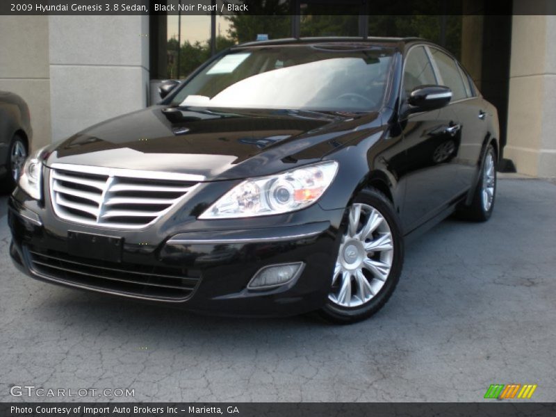 Black Noir Pearl / Black 2009 Hyundai Genesis 3.8 Sedan