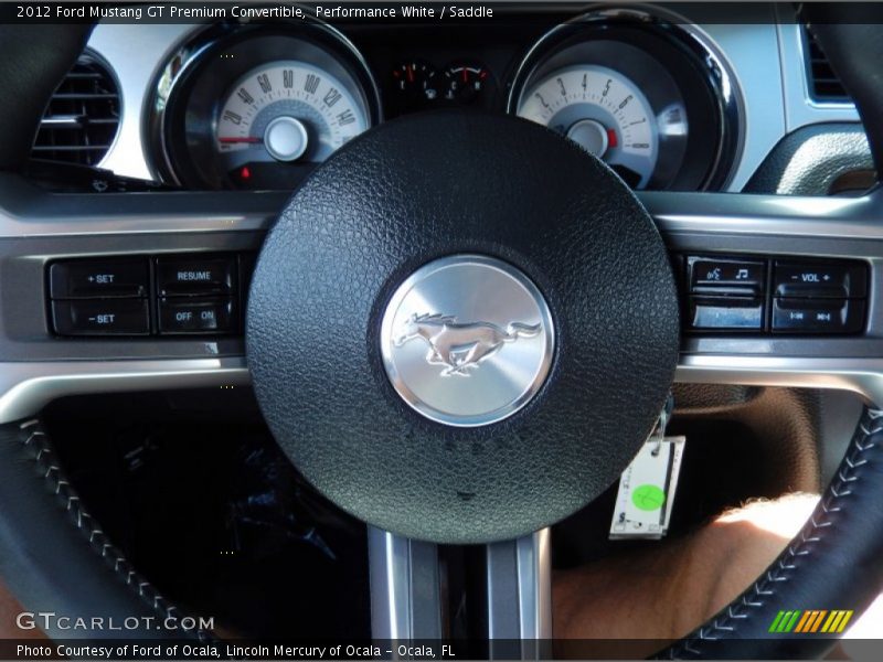 Performance White / Saddle 2012 Ford Mustang GT Premium Convertible