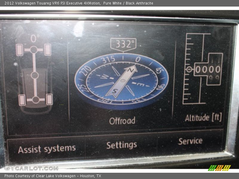 Pure White / Black Anthracite 2012 Volkswagen Touareg VR6 FSI Executive 4XMotion