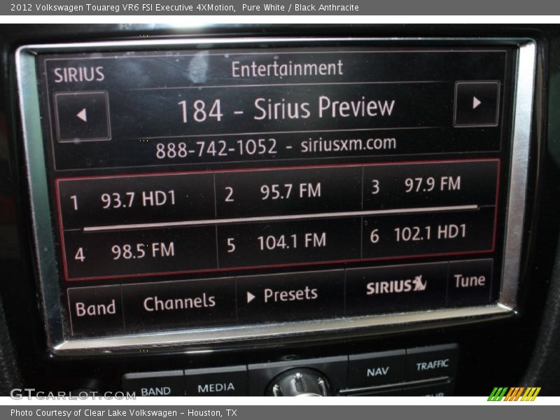 Pure White / Black Anthracite 2012 Volkswagen Touareg VR6 FSI Executive 4XMotion