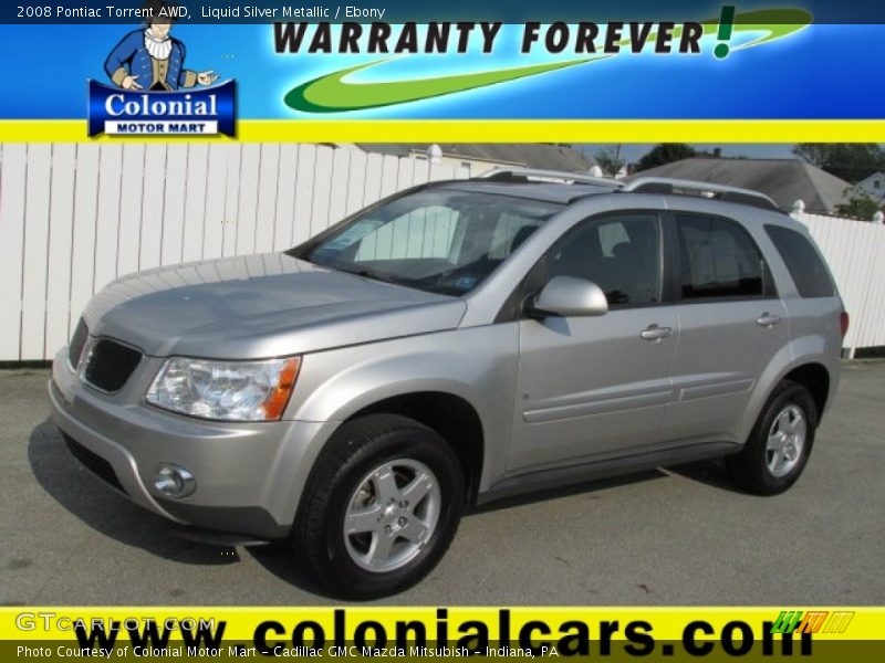 Liquid Silver Metallic / Ebony 2008 Pontiac Torrent AWD