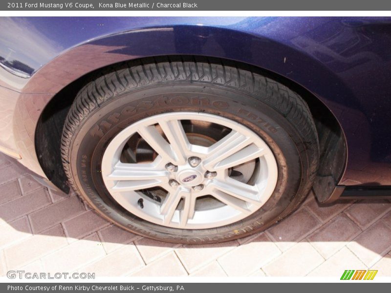 Kona Blue Metallic / Charcoal Black 2011 Ford Mustang V6 Coupe